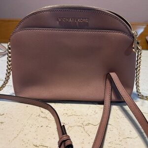 Michael Kors Mauve Crossbody Bag with Gold Chain